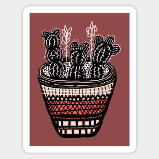 Bunny Ear Cacti Art Sticker